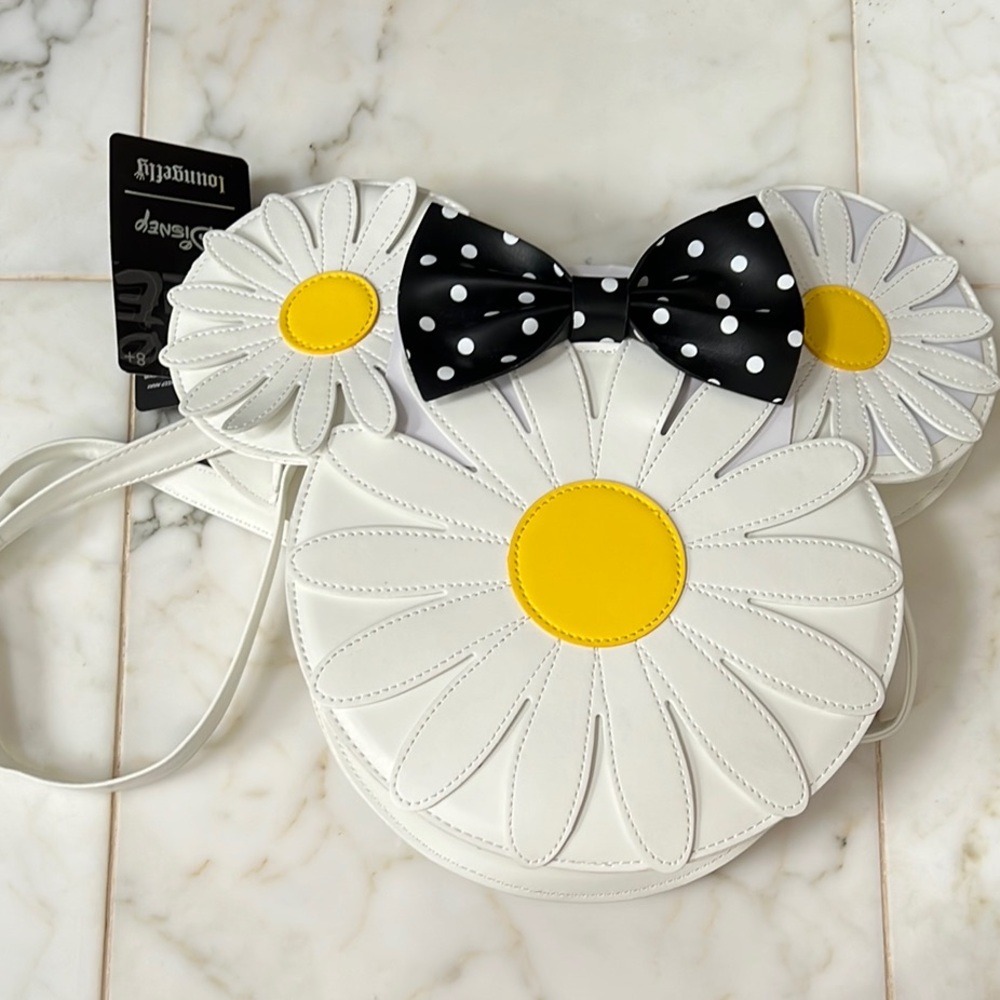 Loungefly Disney Mickey Silhouette Daisy Bag with Polka Dot Bow
